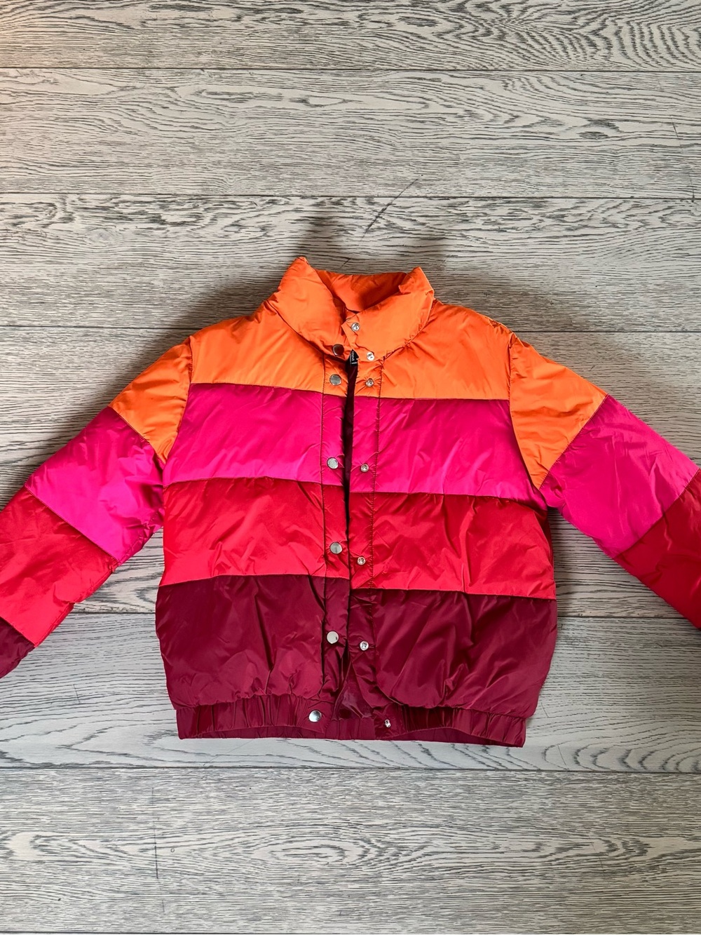 Colorblock Puffer Jacket